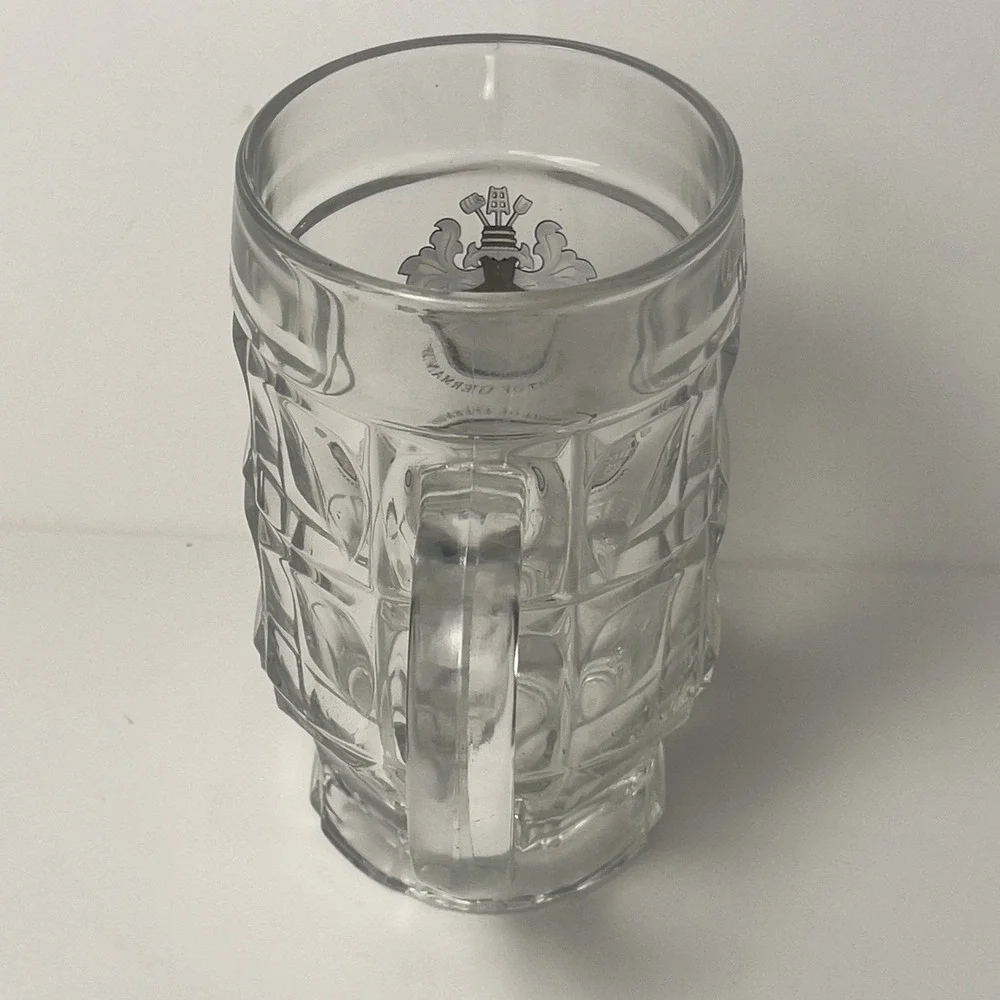 Vintage Beck's Beer Glass Mug Stein Product Of Germany Clear Heavy Barware 0.25L